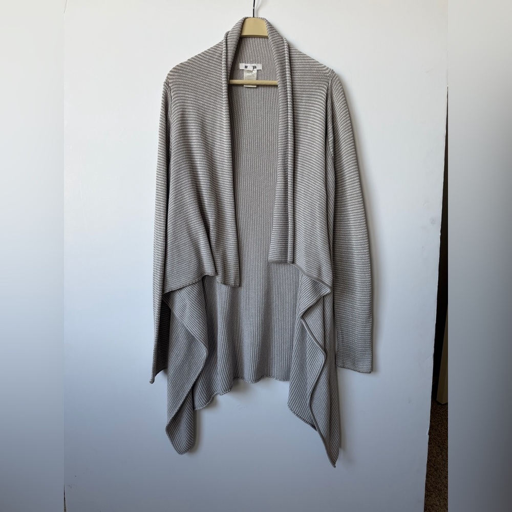 BB Dakota Light Gray Draped Cardigan